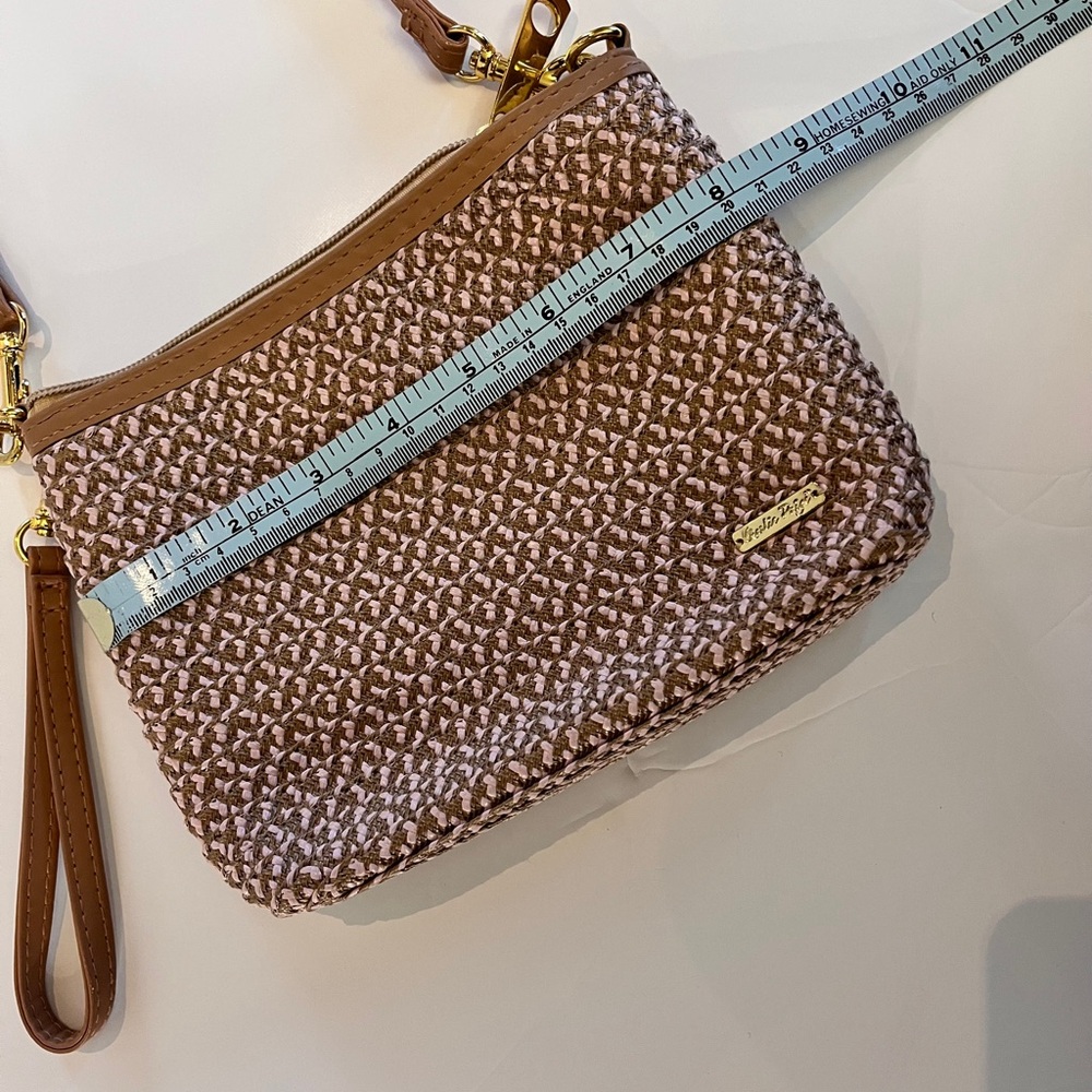 Stylish Natural and Pink Crossbody Bag - Picture 5 of 9